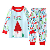 Boys Spring Autumn Christmas Santa Claus Long-sleeved Pajamas 2 Pcs