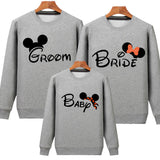 Family Matching Parent-Child Long Sleeved Minnie Mouse Thickening Hoodie