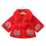 Baby Girl Autumn Winter Hair Cape Retro Flower Coats