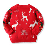 Kid Baby Boy Full Jacquard Soft Double Layer Christmas Sweaters