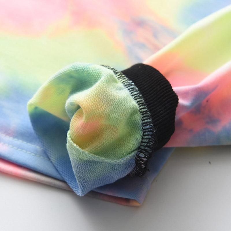 Tie-dyed Girl Elastic Letter Rubber 2 Pcs Set