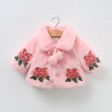 Kid Baby Girls Spring Autumn Imitation Fur Cape Coats Jackets