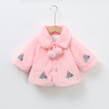 Kid Baby Girls Spring Autumn Imitation Fur Cape Coats Jackets