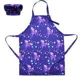 Kid Starry Sky Gradual Dirt Proof Cooking Baking Painting Apron