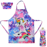 Kid Starry Sky Gradual Dirt Proof Cooking Baking Painting Apron