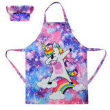 Kid Starry Sky Gradual Dirt Proof Cooking Baking Painting Apron