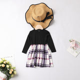 Family Matching Plaid  Mid-length Parent-child Dress