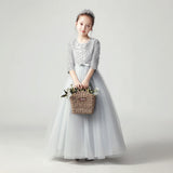 Kid Girl Evening Plush Sequin Princess Elegant Pageant Formal Dresses