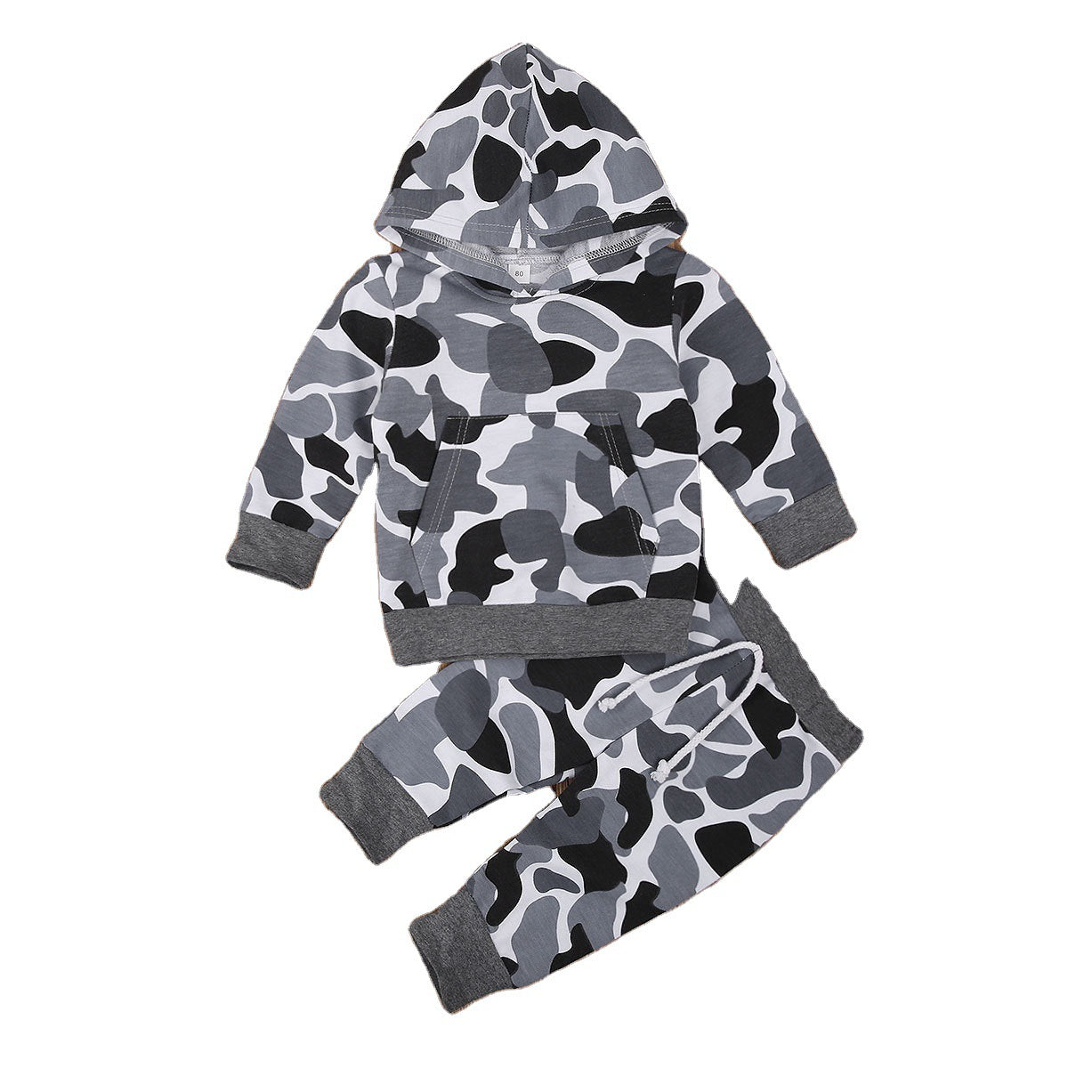 Spring Toddler Kids Boys Camouflage Tracksuit Pullover Tops+Bottoms Sportwear 2 Pcs