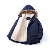 Kid Baby Boys Cotton-padded Jacket Cashmere Thickened Winter Coats