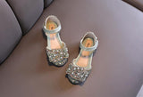 Girl Pearl Diamond Bow Dance Shoes Show Shoes