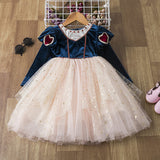 2-8T Kid Baby Girls Princess Autumn Winter Christmas Vestidos Party Dress