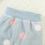 Kid Baby Girl Popular Long Sleeve Dotted Plush Pajamas