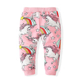 Kid Baby Girls Long Sleeve Cartoon Unicorn Tracksuit 2 Pcs Set Pajamas