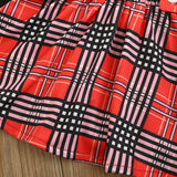 Baby Kid Toddler Girl Valentine's Day Suit Plaid Heart 3 Pcs Sets