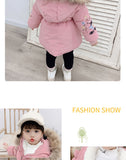 Kid Baby Girl Faction Cotton-padded Plush Thick Coats