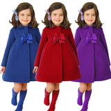 Kid Girls Trench Autumn Winter Woolen Coat