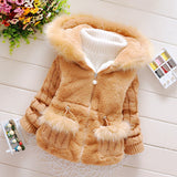 Baby Girl Padded Jacket Thickened Winter Cotton-padded Coats