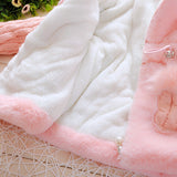 Baby Girl Padded Jacket Thickened Winter Cotton-padded Coats