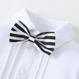 Baby Boy Gentleman Boutique White  Christening Wedding Outfit 2 Pcs Sets