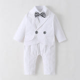 Baby Boy Gentleman Boutique White  Christening Wedding Outfit 2 Pcs Sets