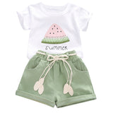Toddler Baby Girls Short Sleeve T shirt+Shorts Outfits Kids Clothing Sets - honeylives