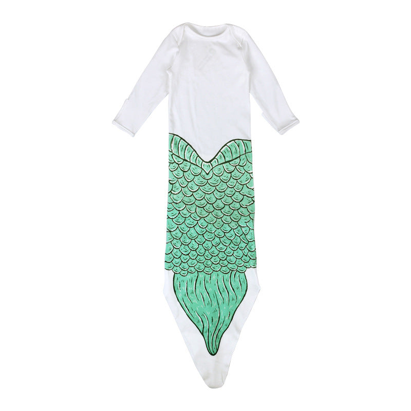 Baby Sleeping Pajamas Mermaid Shaped Air Conditioning Quilt Rompers