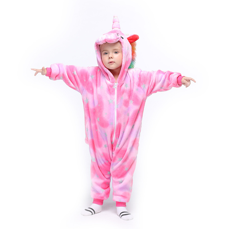 Kids Boy Girl Unicorn Pajamas Sleepwear Funny Jumpsuit