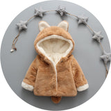 Kid Baby Girl  Fur Tail Plush Thickened Coat