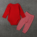 Kids Baby Girl Boy Spring Autumn Christmas Long-sleeved Pajamas 2 Pcs