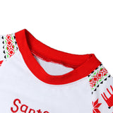 Kids Explosions Christmas Reindeer Embroidery Cotton Long-sleeved Pyjamas 2 Pcs