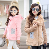 Kid Girl Imitation Fur Woolen Thickened Cotton Coats