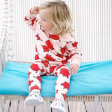 Baby Girl Spring Autumn French Fries Printed Suit 2 Pcs Sets