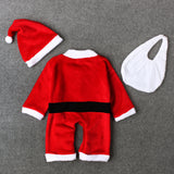 New Baby Christmas Dress with Hat Cute 3 Pcs