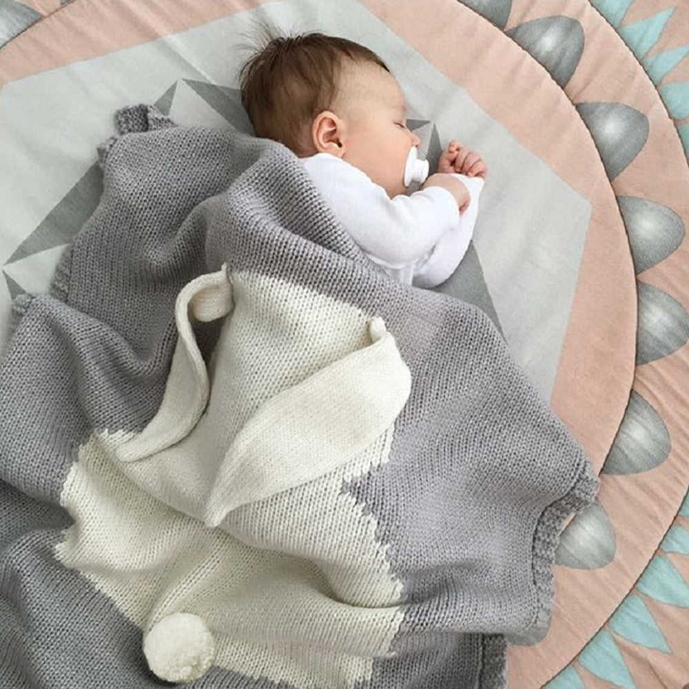 Baby Blanket Knit Bunny Ears Stuff Envelope Newborns Pajamas