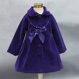 Kid Girls Trench Autumn Winter Woolen Coat