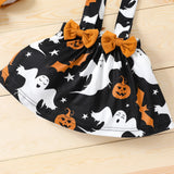 6M-4T Toddler Kid Baby Halloween Outfits Long Sleeves 3Pcs Sets