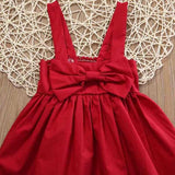 Baby Girl Bowknot Sleeveless Short Mini Dress