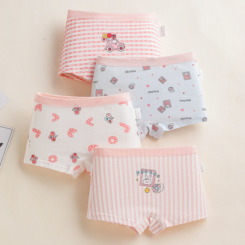 Kid Girl Cotton Cute Soft Underwear 4 Pieces/Lot 2-12Y – toddlerme