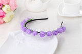 Kid Girl Bridal Wreath Snow Gauze Foam Flower Hoop Wedding Photography Headwear