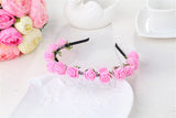 Kid Girl Bridal Wreath Snow Gauze Foam Flower Hoop Wedding Photography Headwear