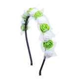 Kid Girl Bridal Wreath Snow Gauze Foam Flower Hoop Wedding Photography Headwear