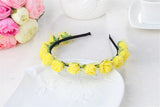 Kid Girl Bridal Wreath Snow Gauze Foam Flower Hoop Wedding Photography Headwear