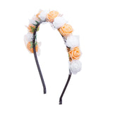 Kid Girl Bridal Wreath Snow Gauze Foam Flower Hoop Wedding Photography Headwear