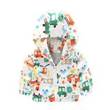 Kid Baby Boys Jacket  Airplane Print Trench Storm Coat