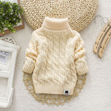 Kid Baby Girl Sweater Fall Fashion Solid Color Turtleneck Sweaters