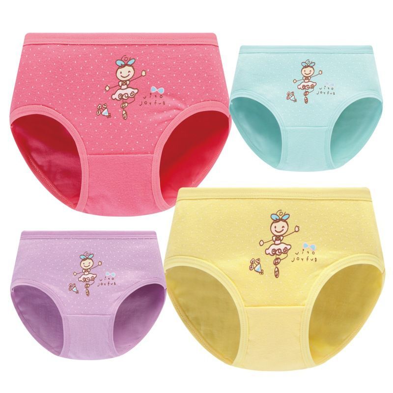 Kid Baby Girls Cotton Underwear Boxer Shorts 4pcs/Lot