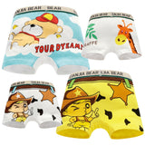 Kid Soft Cotton Boxers Underwear Shorts Cute Breathable 4 Pieces/Lot