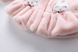 Baby Girl Cotton Short Ears Rabbit Embroidered Cute Thick Coats