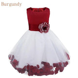 Girl Flower Petals Partys Pageat Dresses